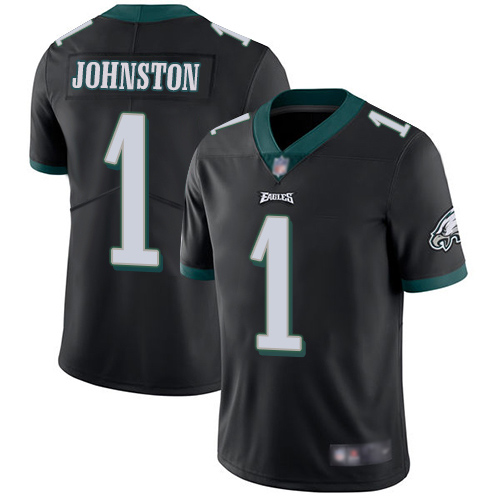 Men Philadelphia Eagles #1 Cameron Johnston Black Alternate Vapor Untouchable NFL Jersey Limited Player->philadelphia eagles->NFL Jersey